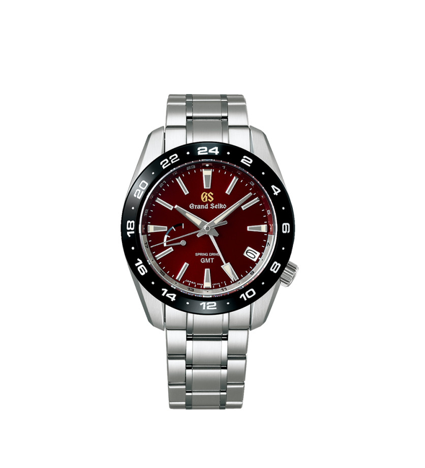 Montre Grand Seiko Sport GMT manuel cadran rouge bracelet acier 40,5 mm