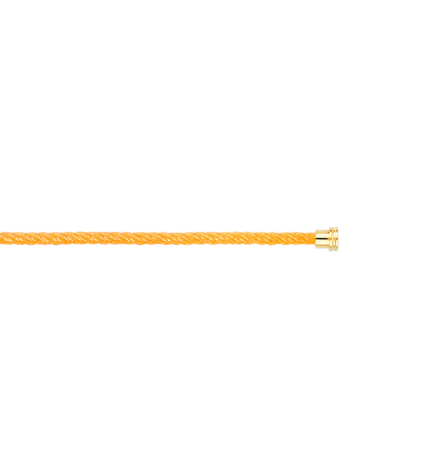 Câble Force 10 moyen modèle corderie sunshine embouts acier plaqués or jaunes
