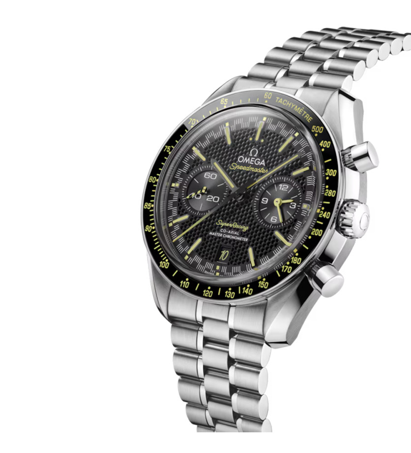 Montre Omega Speedmaster Super Racing automatique cadran noir bracelet acier 44,25 mm