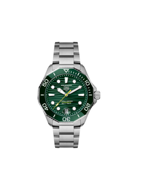 Montre TAG Heuer Aquaracer automatique (cosc) bracelet acier cadran vert 42mm