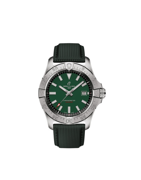 Montre Breitling Avenger automatique cadran vert bracelet cuir vert 42 mm