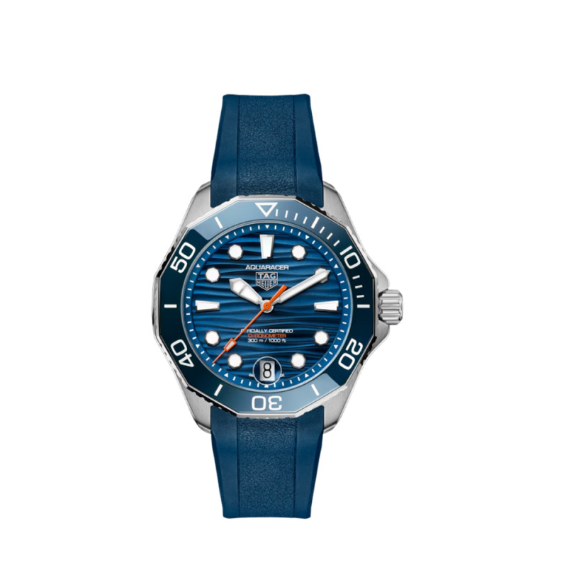 Montre TAG Heuer Aquaracer Professional 300 Date automatique (cosc) cadran bleu bracelet acier 42mm