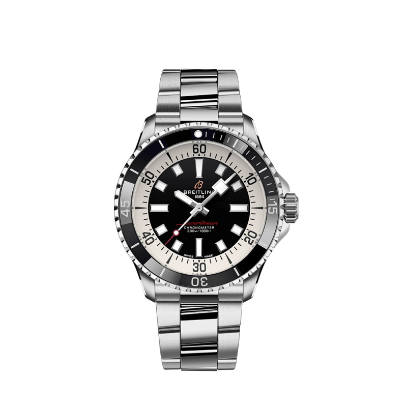 Montre Breitling Superocean automatique cadran noir bracelet acier 42 mm