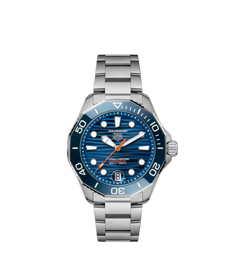 Montre TAG Heuer Aquaracer automatique (cosc) bracelet acier cadran bleu 42mm