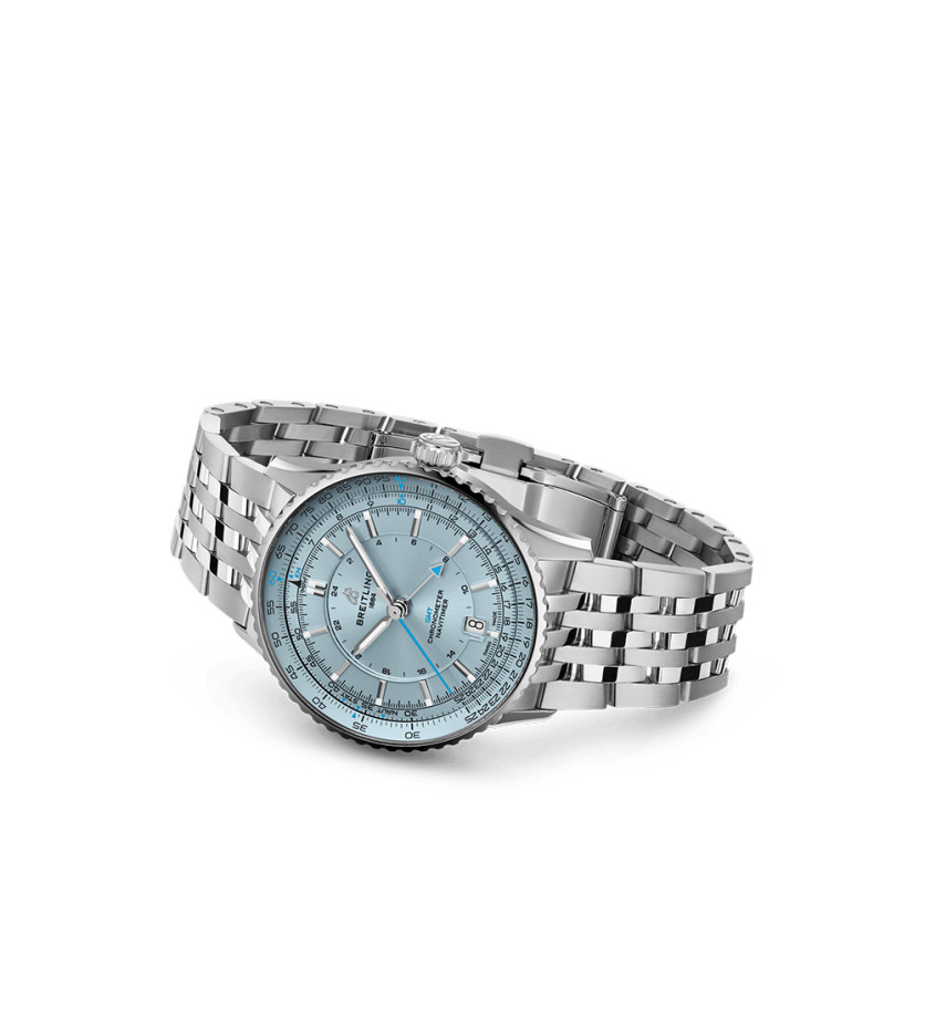 Montre Breitling Navitimer automatique cadran bleu glacier bracelet acier 41 mm