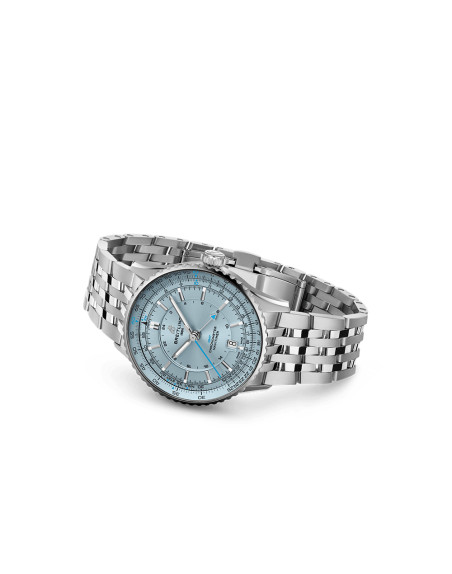 Montre Breitling Navitimer automatique cadran bleu glacier bracelet acier 41 mm