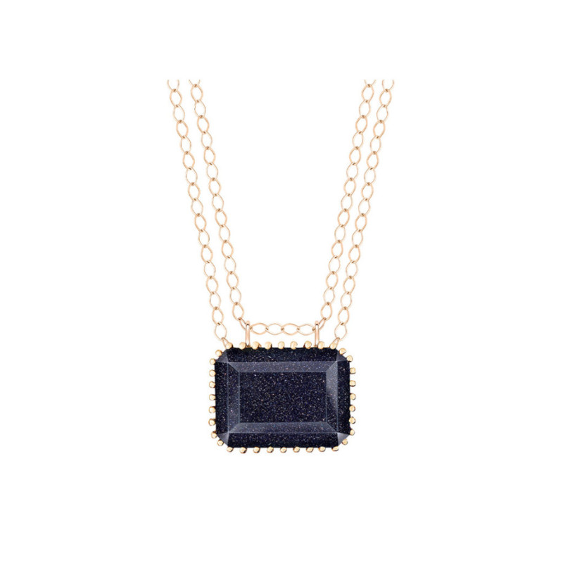 Collier Ginette NY Jumbo Midnight or rose blue sandstone