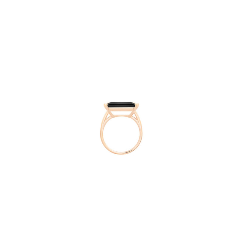 Bague Ginette NY Midnight Horizontal or rose onyx