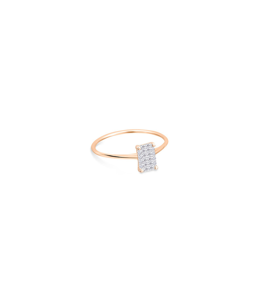 Bague Ginette NY Midnight or rose diamants
