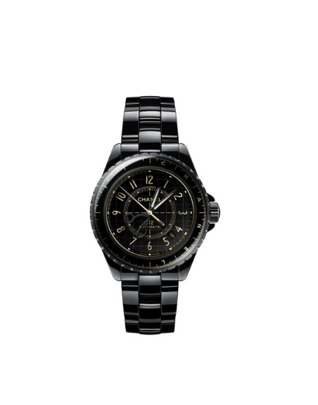 Montre Chanel J12 Couture automatique cadran noir bracelet céramique noire 38mm