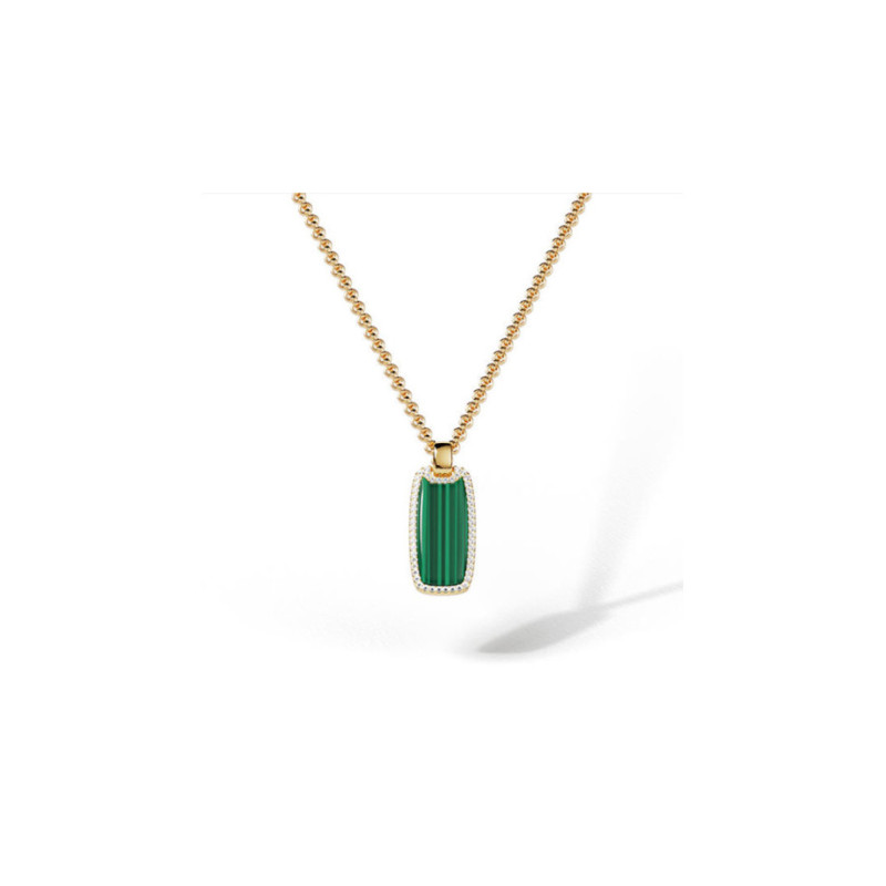 Collier APM Monaco Été Ajustable médaille Malachite