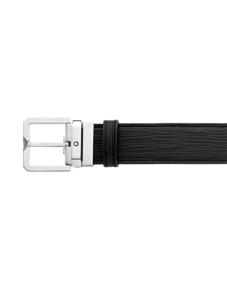 Ceinture Montblanc cuir noir 35 mm