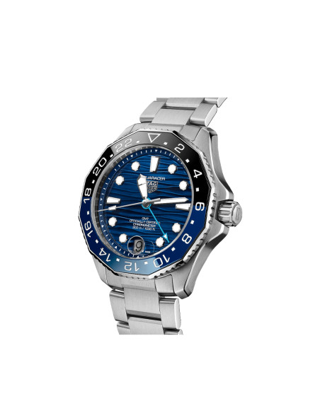 Montre TAG Heuer Aquaracer GMT automatique cadran bleu bracelet acier 42mm