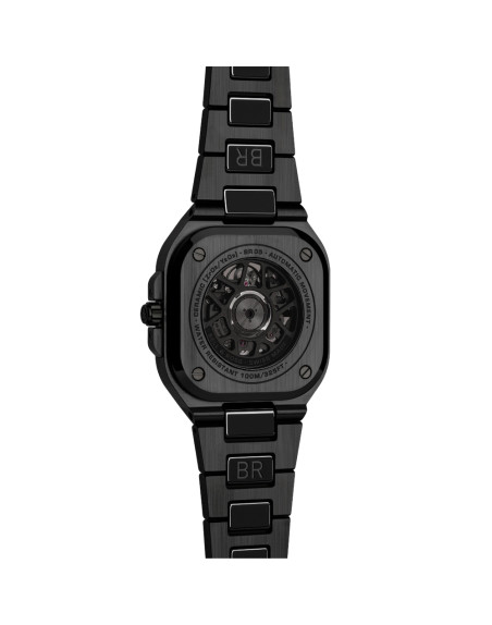 Montre Bell & Ross BR 05 Skeleton Black Ceramic automatique cadran noir bracelet céramique noir 41 mm