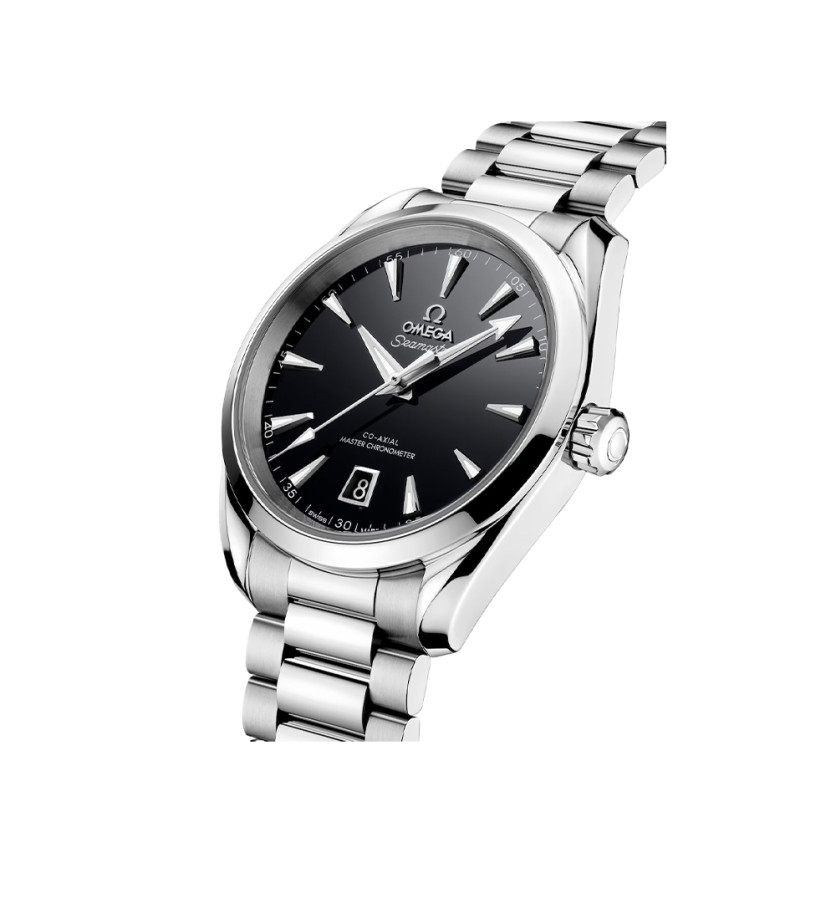 Montre Omega Seamaster Aqua Terra automatique cadran noir bracelet acier 38 mm