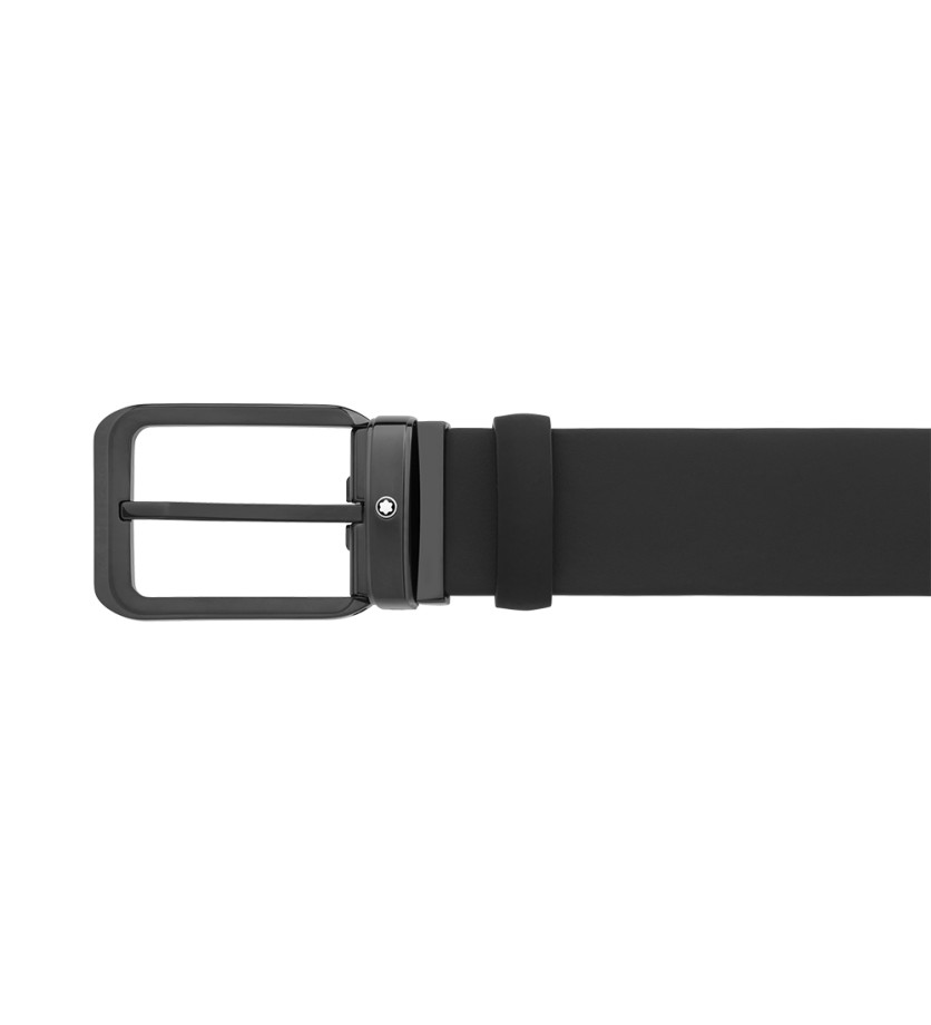 Ceinture réversible Montblanc cuir noir 35 mm