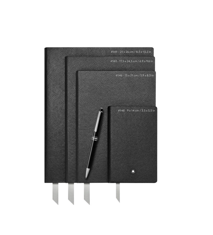 Cahier à dessin 149 Montblanc Fine Stationery noir ligné grand format