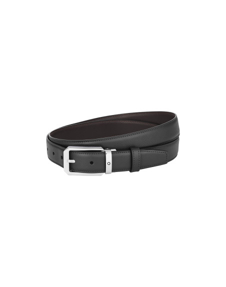 Ceinture réversible Montblanc cuir noir marron 30 mm