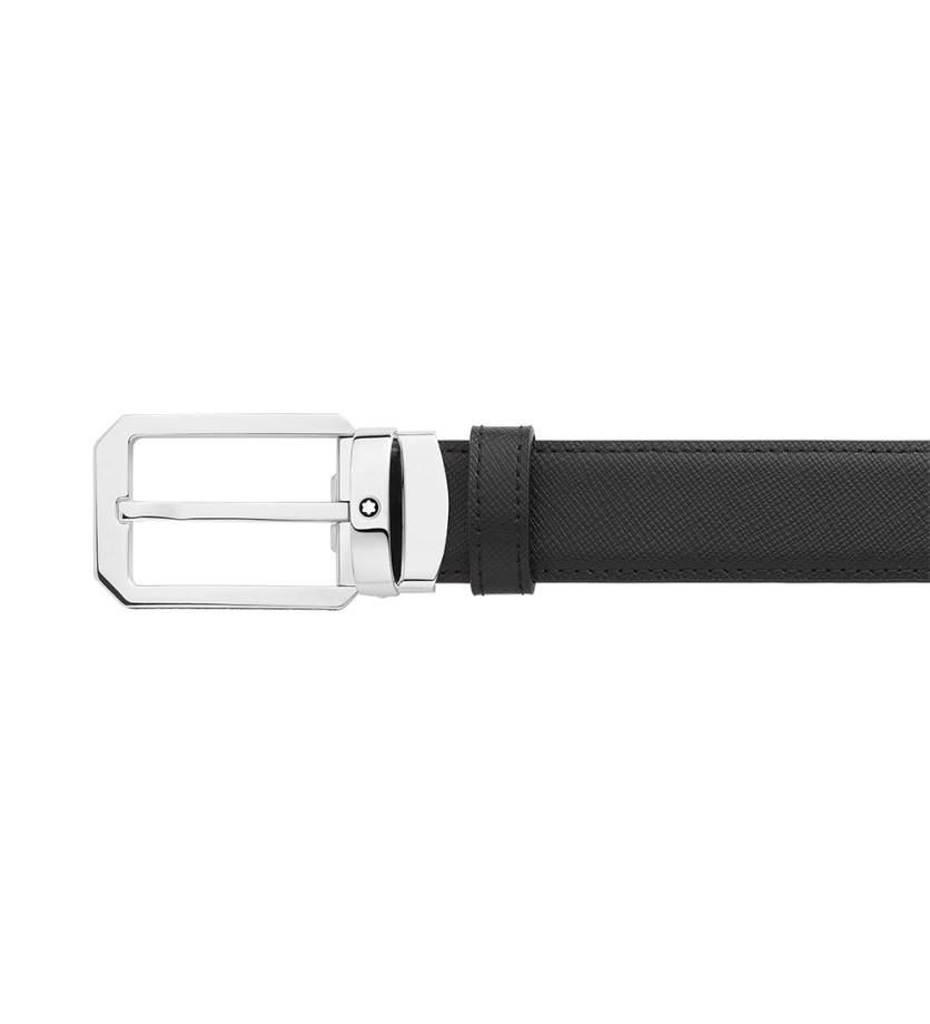 Ceinture réversible Montblanc cuir noir marron 30 mm