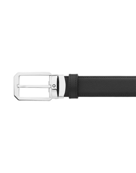 Ceinture réversible Montblanc cuir noir marron 30 mm