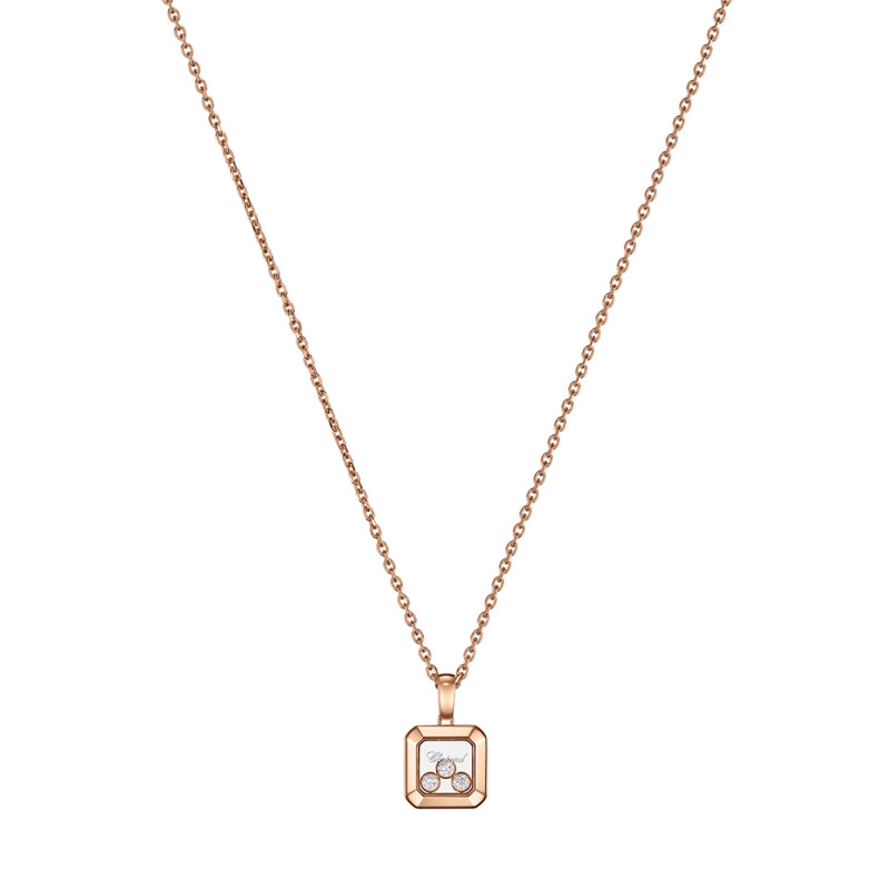 Pendentif Chopard Happy Diamonds or rose diamants