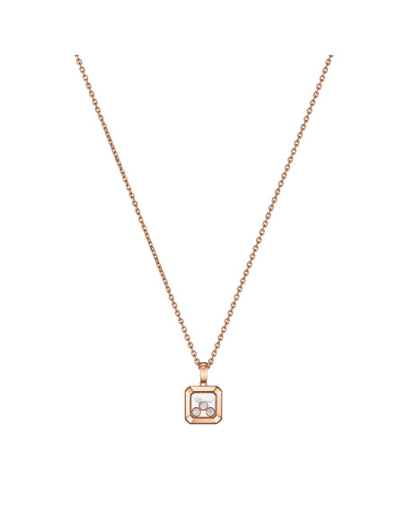 Pendentif Chopard Happy Diamonds or rose diamants