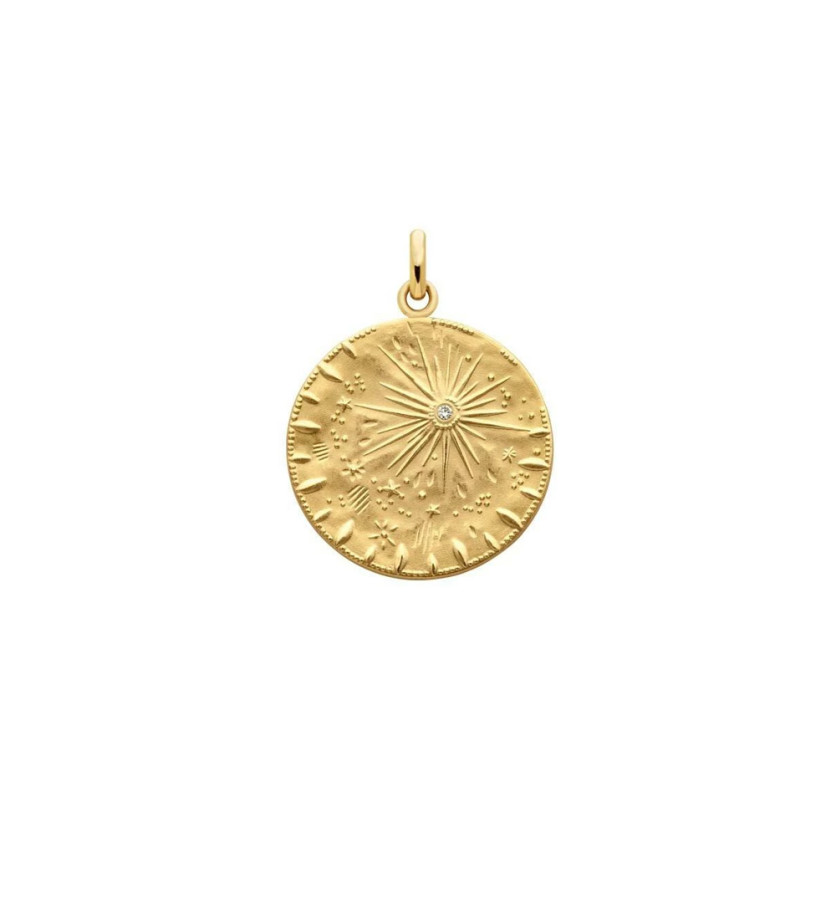 Médaille Arthus Bretrand pluie d'Etoiles or jaune diamants