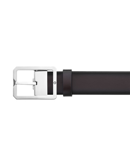 Ceinture réversible Montblanc cuir marron gris 35 mm