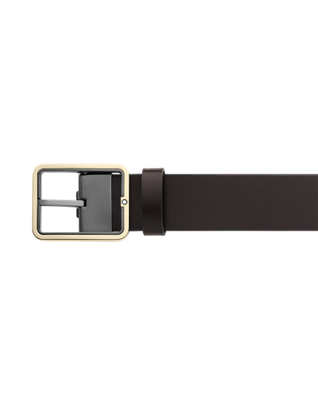 Ceinture réversible Montblanc cuir marron gris 35 mm