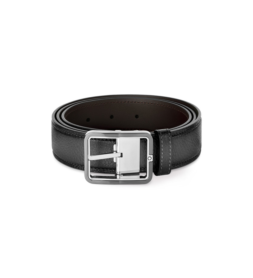 Ceinture Montblanc cuir gris 35 mm