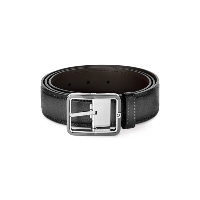 Ceinture Montblanc cuir gris 35 mm