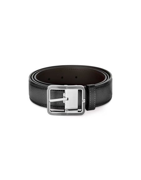 Ceinture Montblanc cuir gris 35 mm