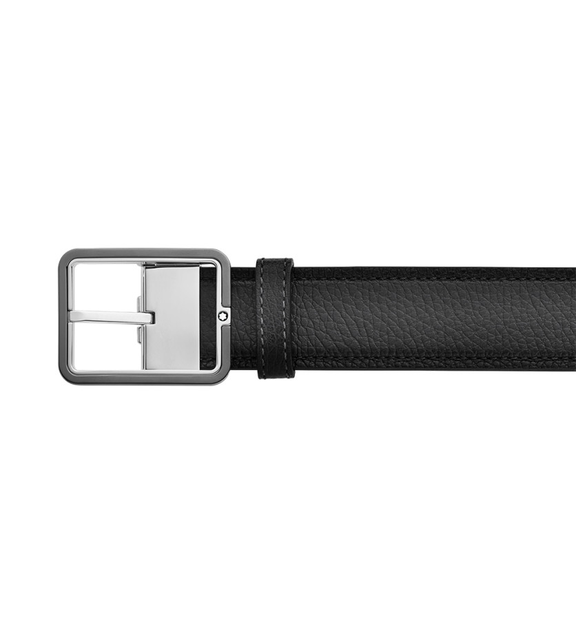 Ceinture Montblanc cuir gris 35 mm