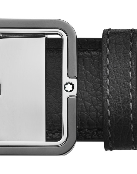 Ceinture Montblanc cuir gris 35 mm