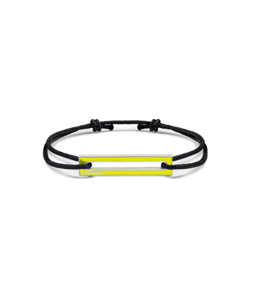 Bracelet Le Gramme Câble cordon 1,7g argent lisse poli laque jaune