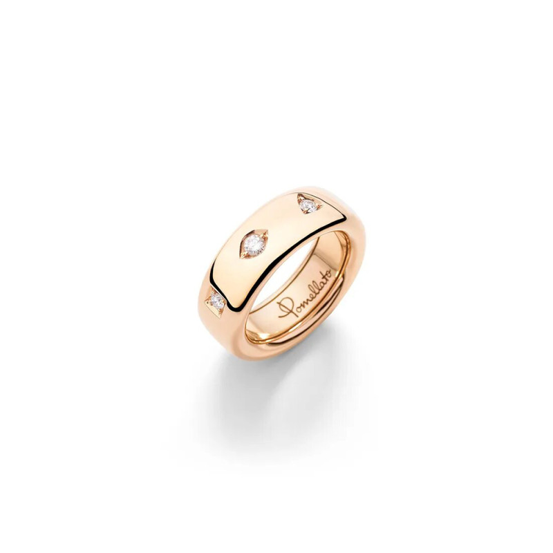 Bague Pomellato Iconica or rose diamants