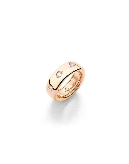 Bague Pomellato Iconica or rose diamants