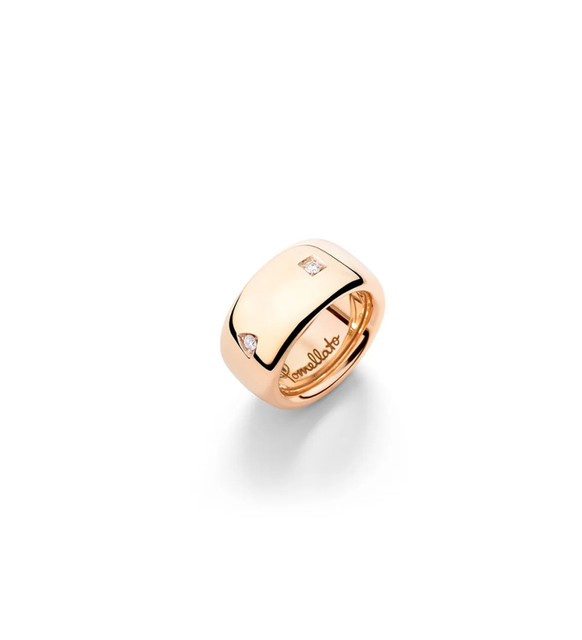 Bague Pomellato Iconica or rose diamants