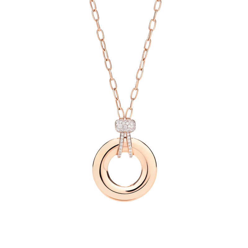 Collier Pomellato Iconica avec pendentif or rose diamants