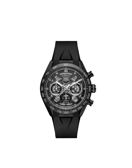 Montre TAG Heuer Carrera Chronographe Extreme Sport automatique cadran noir bracelet caoutchouc noir 44 mm