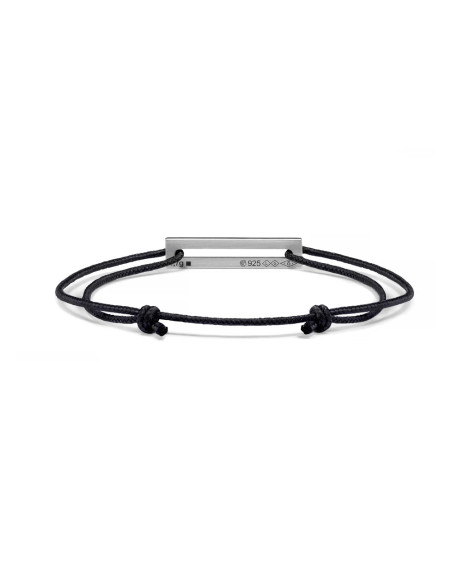 Bracelet Le Gramme Cordon 1,7g argent lisse poli laque vert