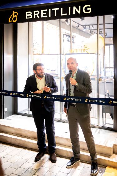 Edouard Frojo et Edouard D'Arbaumont inaugurent la boutique Breitling à Marseille